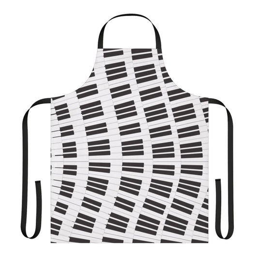 Piano keys pattern apron for music enthusiasts