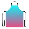 Pink and aqua gradient apron with a unique and eye-catching design