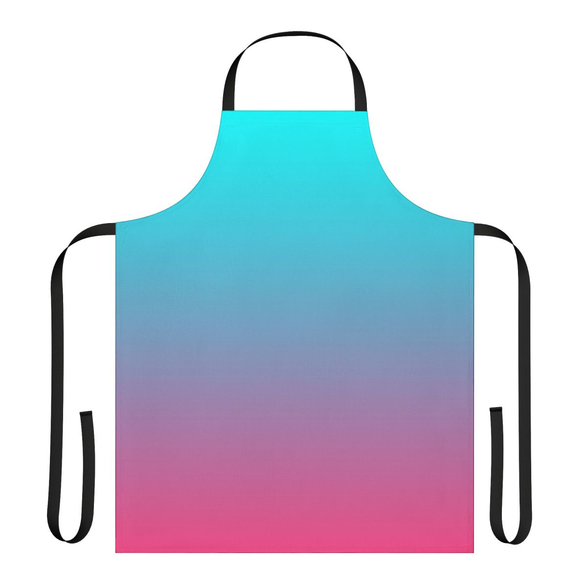 Pink and aqua gradient apron with a unique and eye-catching design