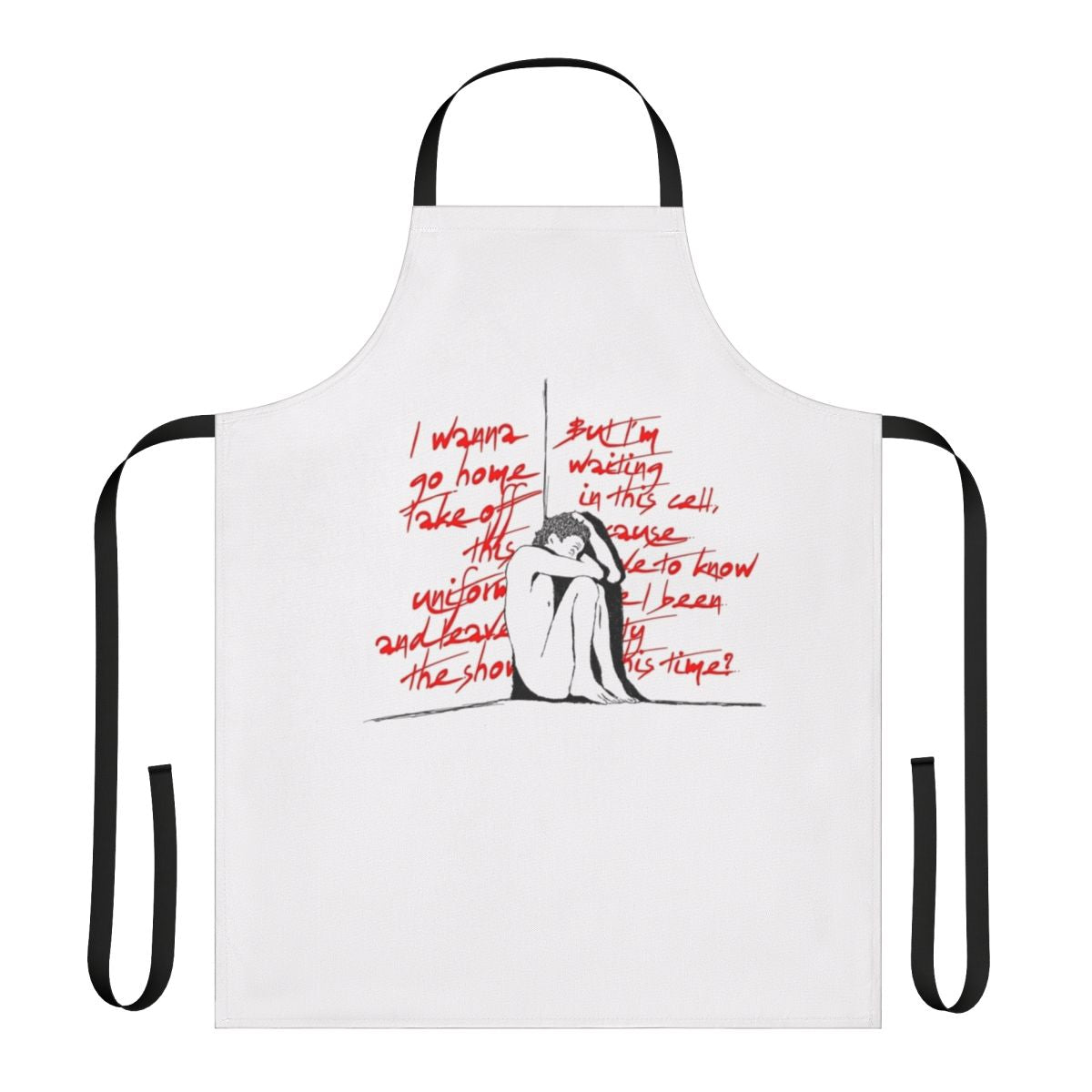Pink Floyd inspired apron with iconic imagery and lyrics