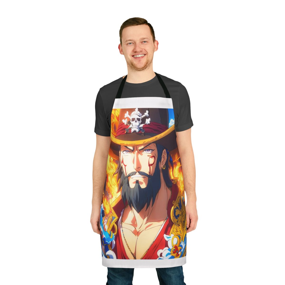 Stylish Plundere-themed apron with a variety of patterns and designs