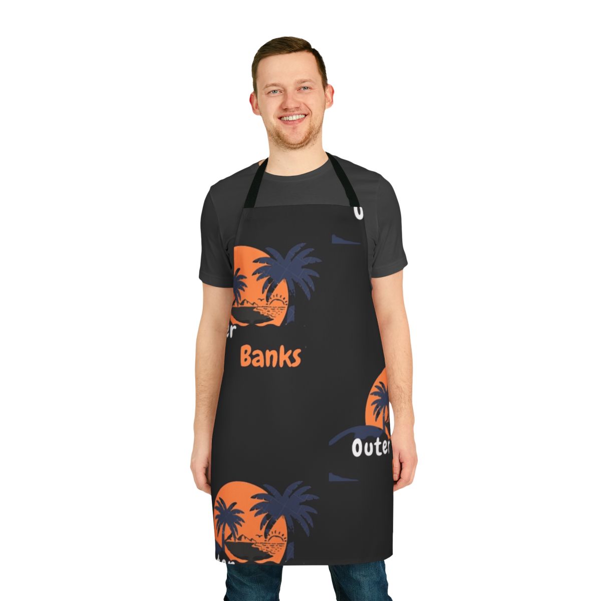 Outer Banks-inspired pogue life themed apron with text and design