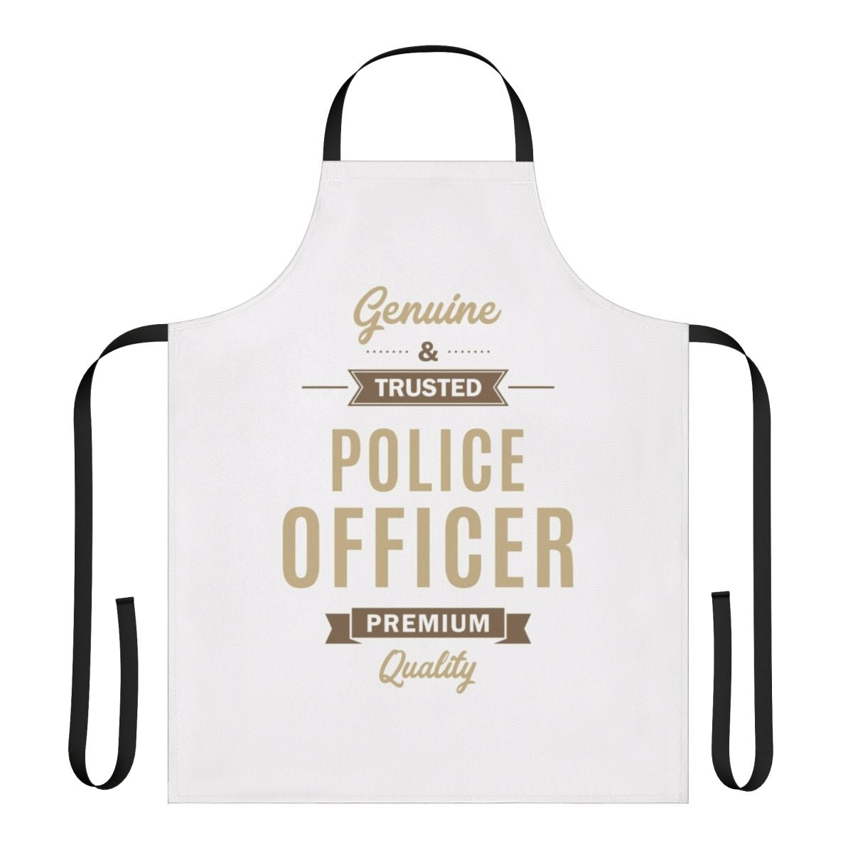 Police officer inspired apron with relevant typography
