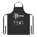 Polyphia-inspired graphic design apron with the band's logo and artwork