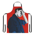 Vibrant pop art portrait design on a modern, high-quality apron.