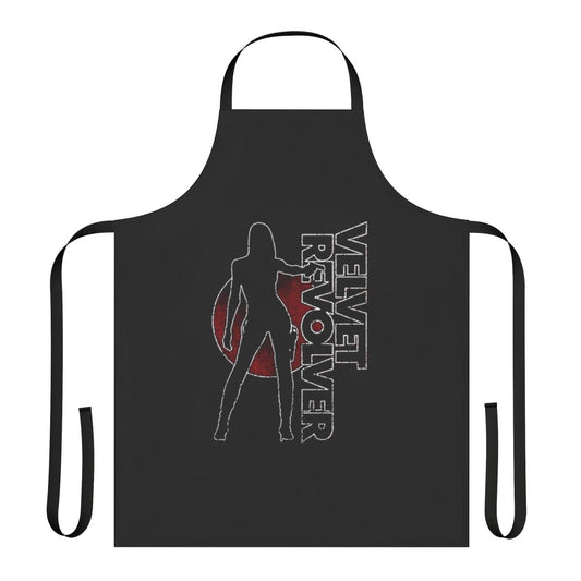Stylish apron featuring a pop rock band inspired design