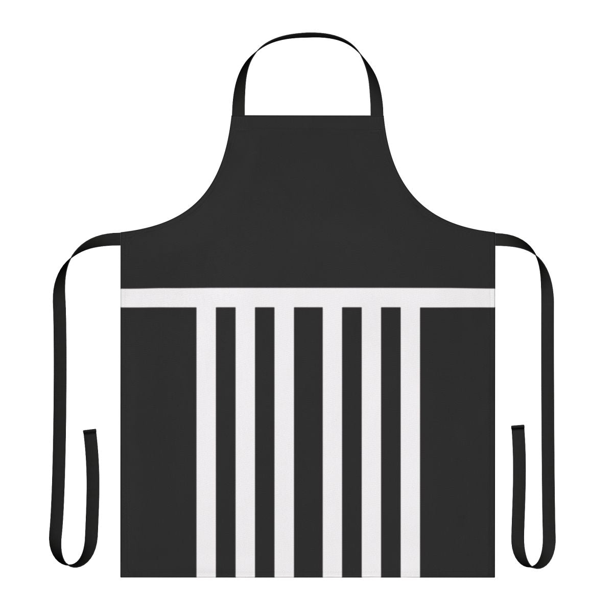 Port Adelaide Inspired Apron with Black and White Stripes