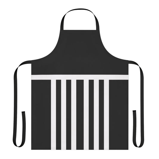 Port Adelaide Inspired Apron with Black and White Stripes