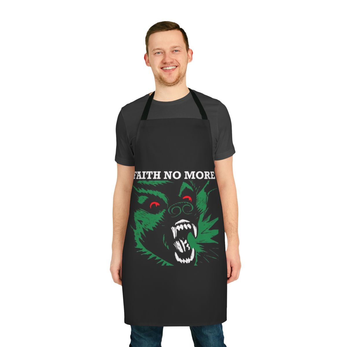 Apron featuring a stylish post punk band design, inspired by the album Angel Dust.