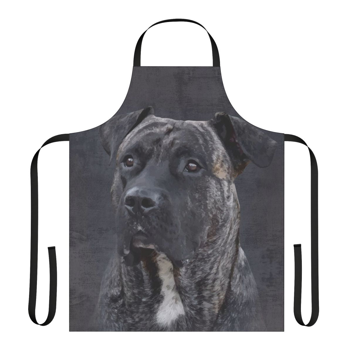 Apron featuring an illustration of a Presa Canario, a molosser-type dog breed from the Canary Islands.