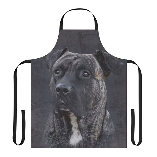 Apron featuring an illustration of a Presa Canario, a molosser-type dog breed from the Canary Islands.