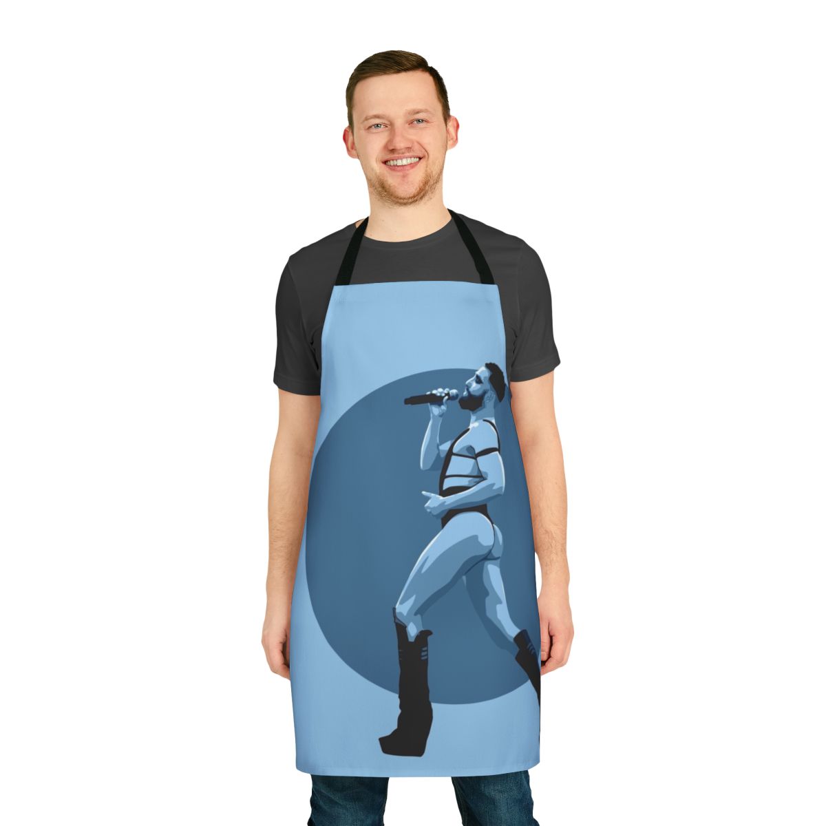 Stylish apron featuring Pride Amsterdam 2019 inspired design with Conchita Wurst and LGBT elements
