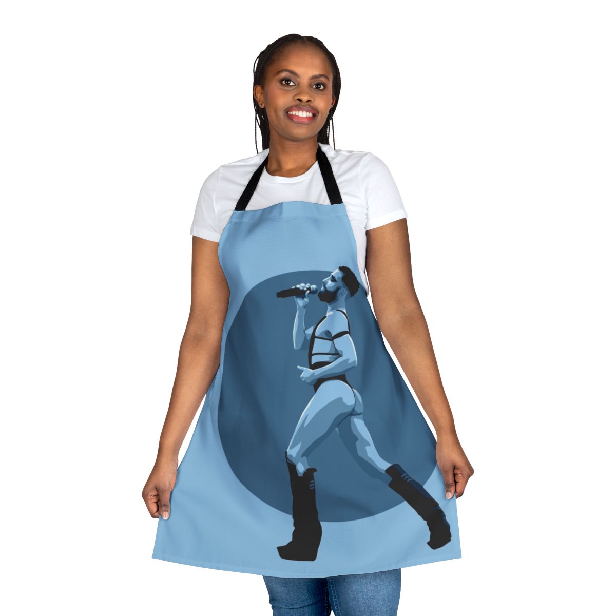 Stylish apron featuring Pride Amsterdam 2019 inspired design with Conchita Wurst and LGBT elements
