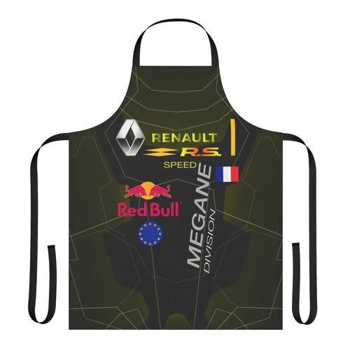 "Printed apron featuring the Renault Megane RS sports car design"