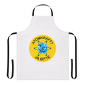 Atomic power themed apron with pro-nuclear slogan and design
