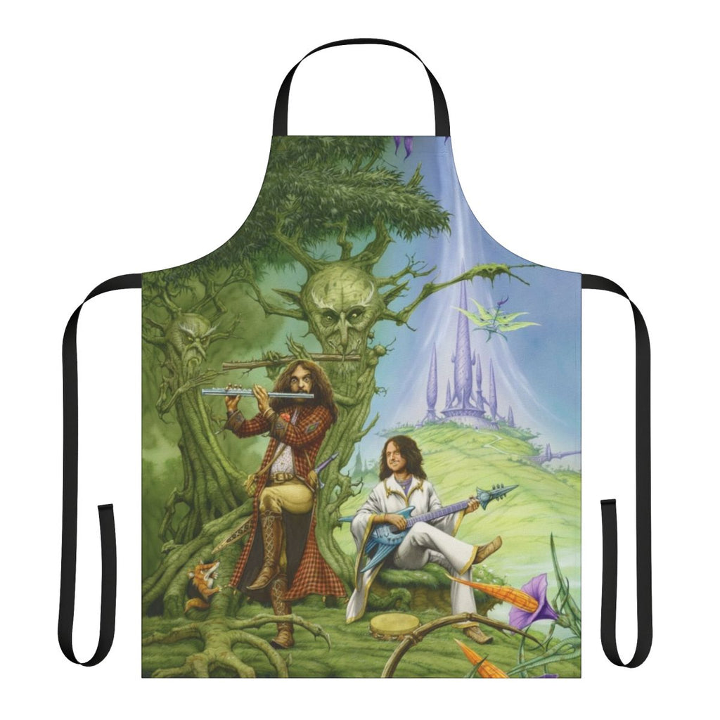 Prog rock-inspired apron for music enthusiasts and record collectors