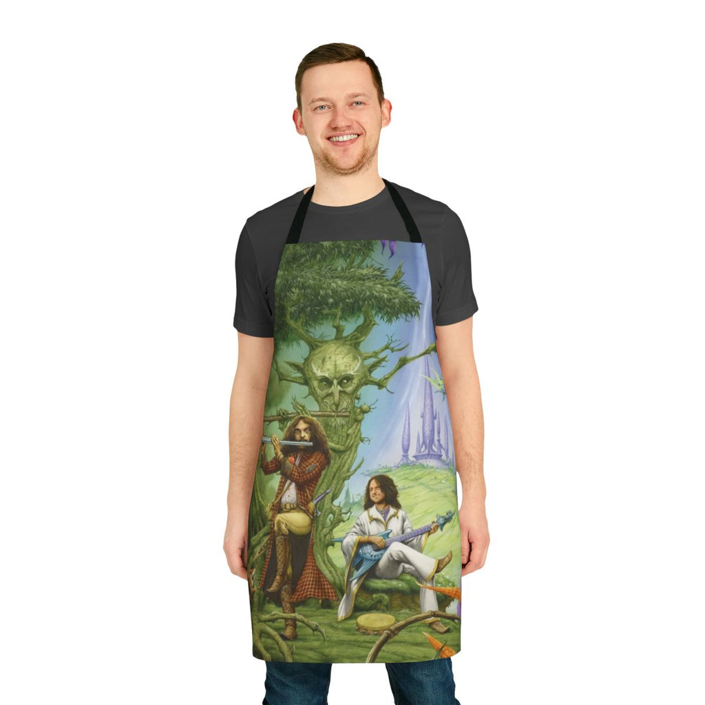 Prog rock-inspired apron for music enthusiasts and record collectors