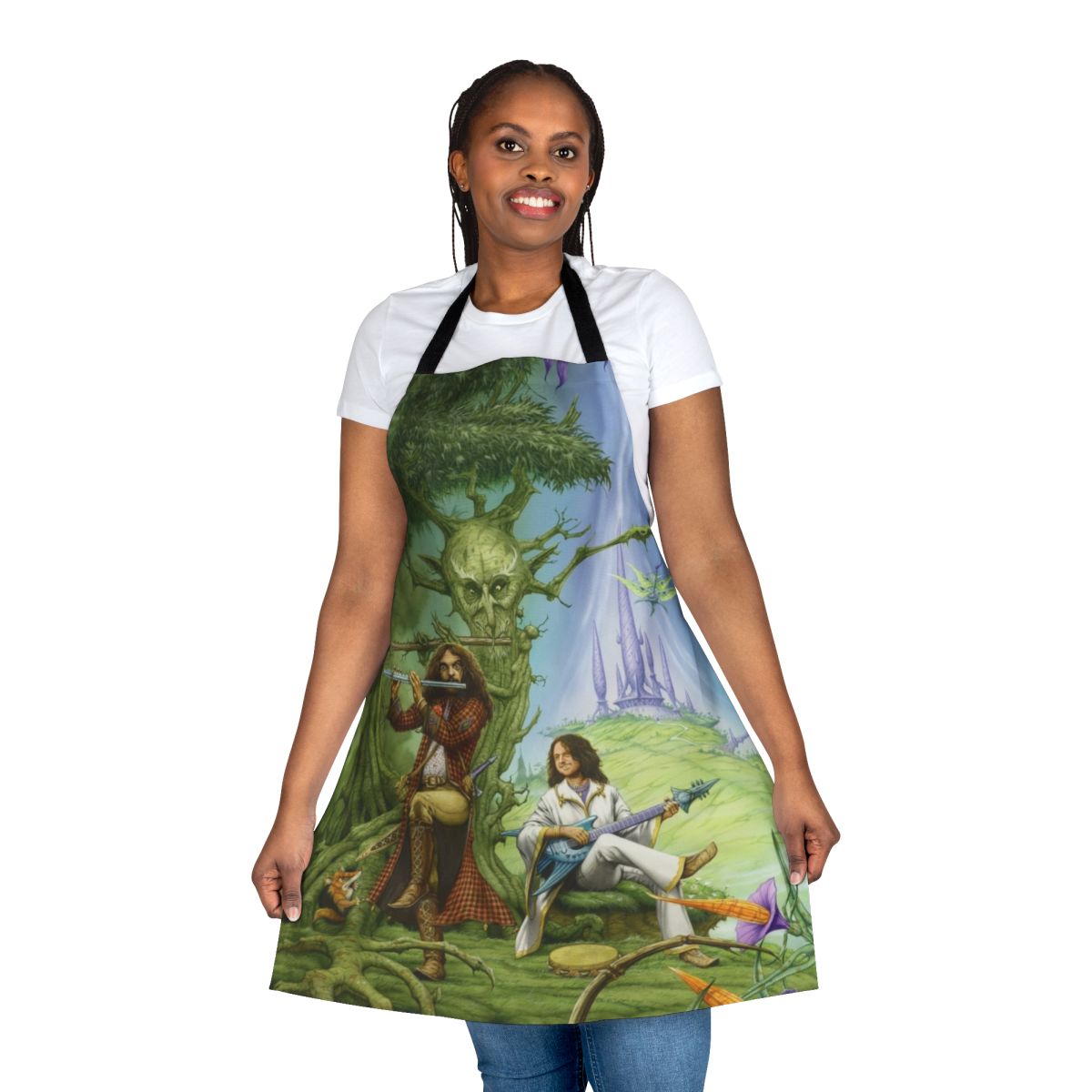 Prog rock-inspired apron for music enthusiasts and record collectors