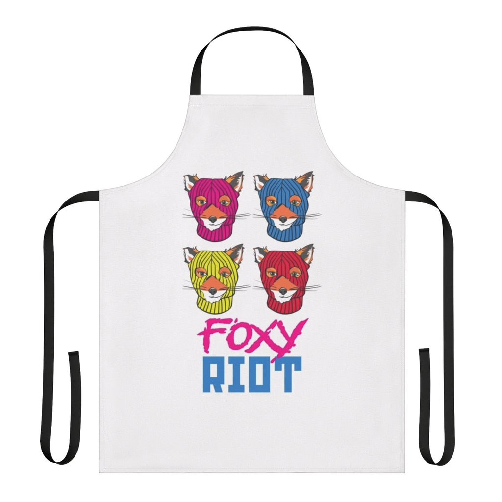 Stylish punk rock inspired apron featuring a fox design