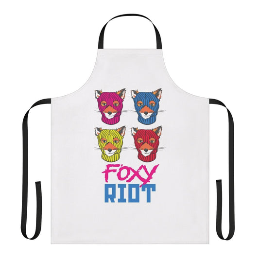 Stylish punk rock inspired apron featuring a fox design
