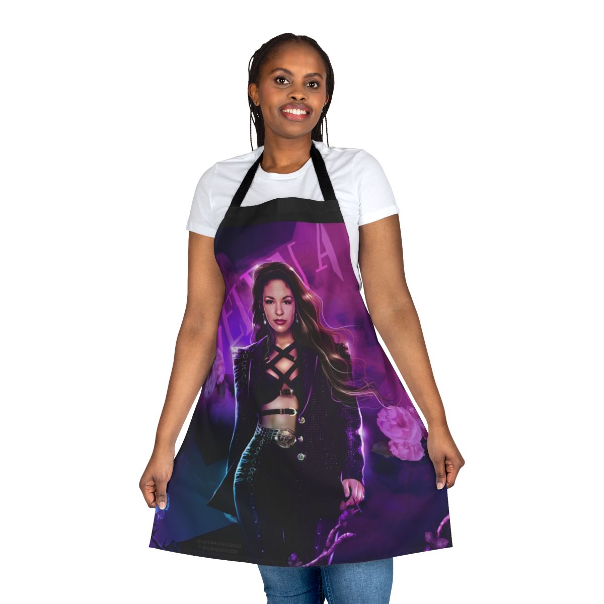 Vibrant purple apron for kitchen and cooking tasks