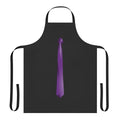 Purple graphic design tie apron with collar
