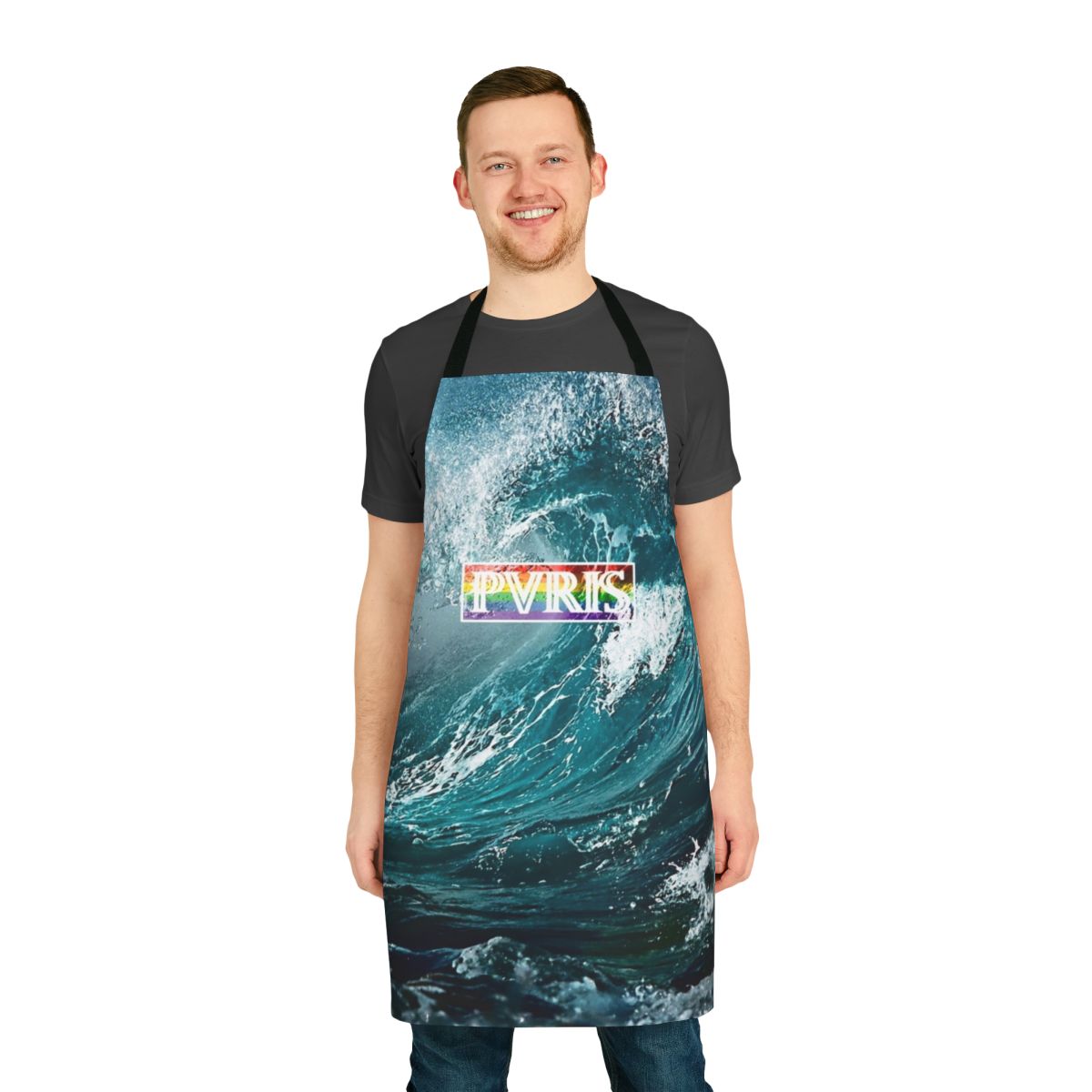 PVRIS-Inspired Apron with Rainbow Flag and Band Logo