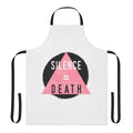 Queer pride apron with "Silence = Death" design