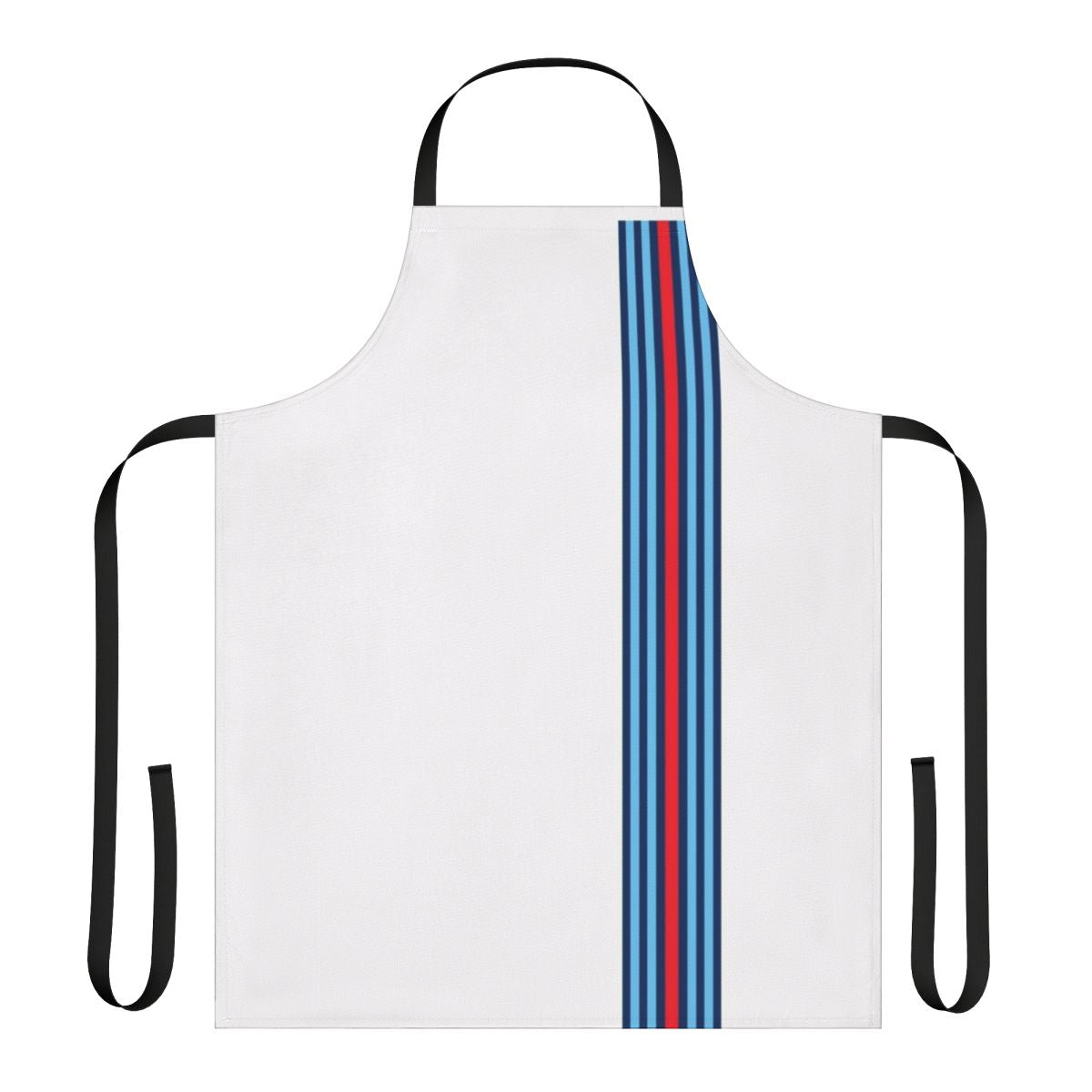 Classic racing stripes apron with vintage car design