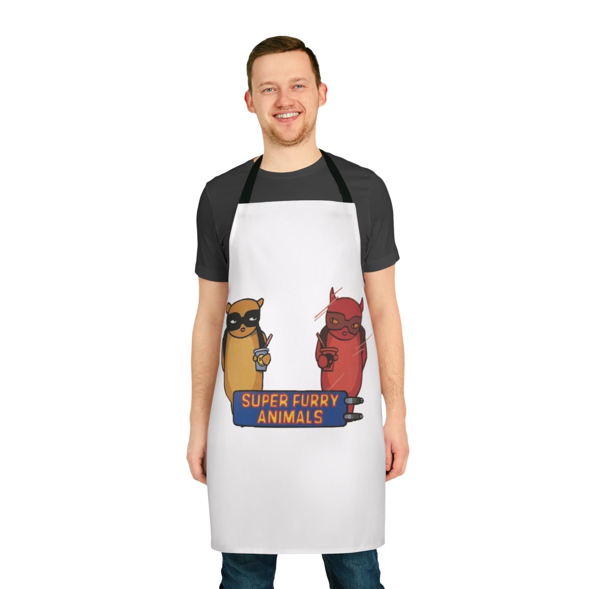 Stylish radiator apron featuring the logo of the popular Welsh alternative band, Super Furry Animals.