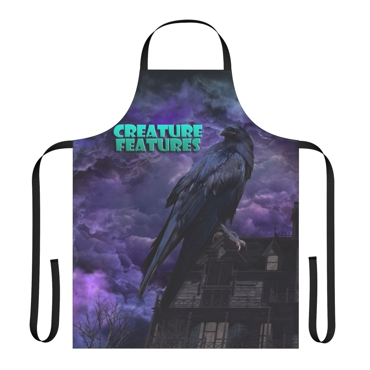 Raven House Apron featuring a gothic, fantasy design