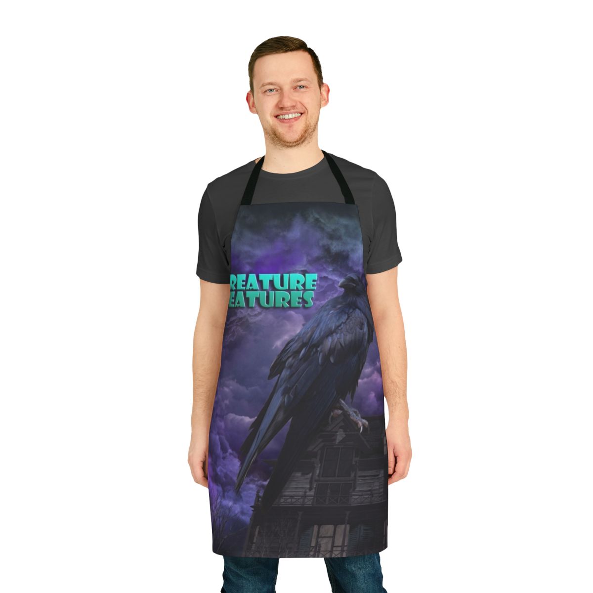 Raven House Apron featuring a gothic, fantasy design