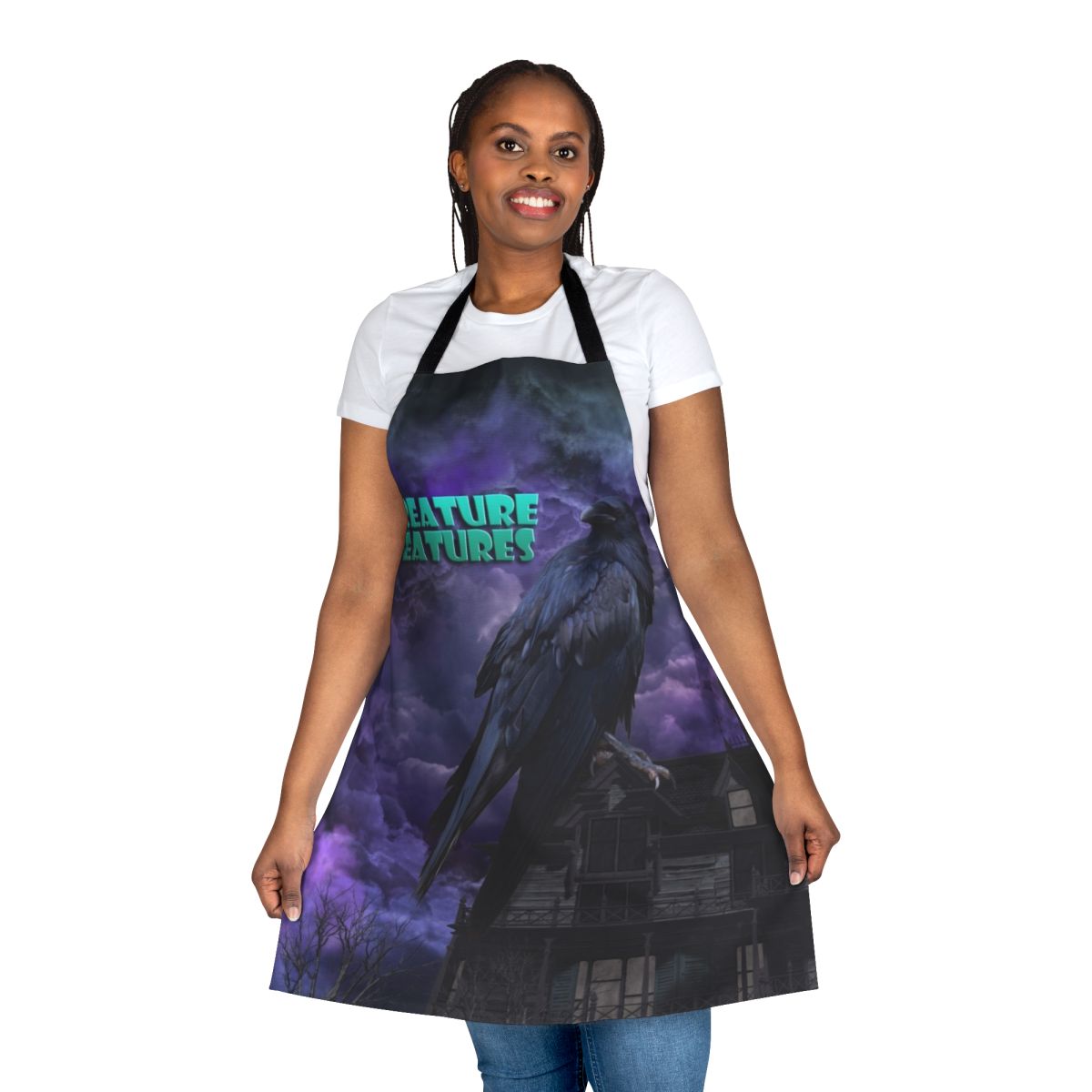 Raven House Apron featuring a gothic, fantasy design