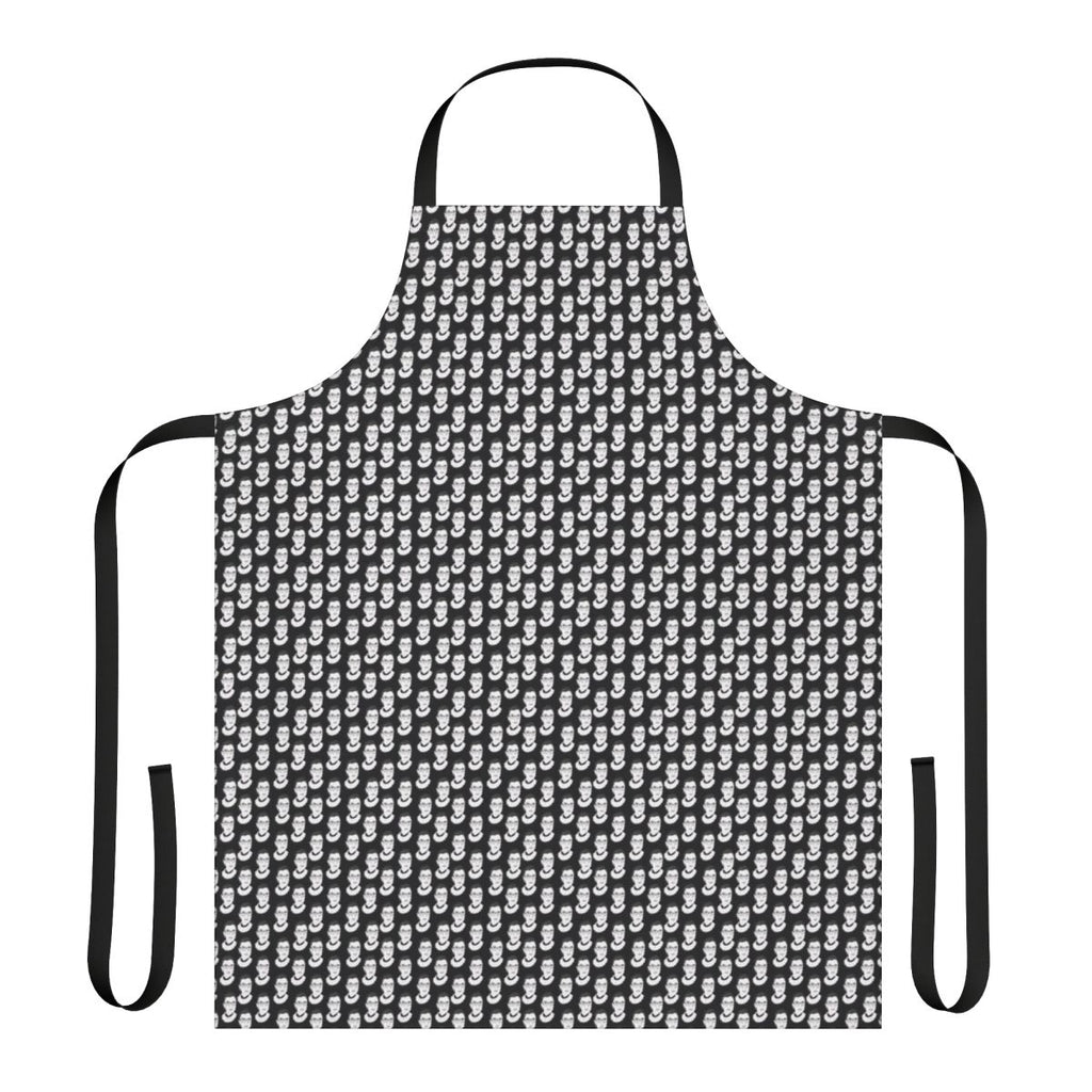 Sleek and subtle black and white apron featuring the iconic image of Supreme Court Justice Ruth Bader Ginsburg.
