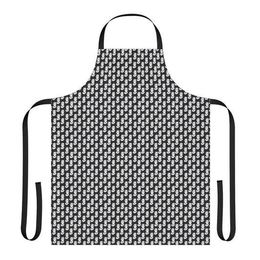 Sleek and subtle black and white apron featuring the iconic image of Supreme Court Justice Ruth Bader Ginsburg.