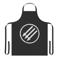 Red and black antifascist apron with three arrows symbol