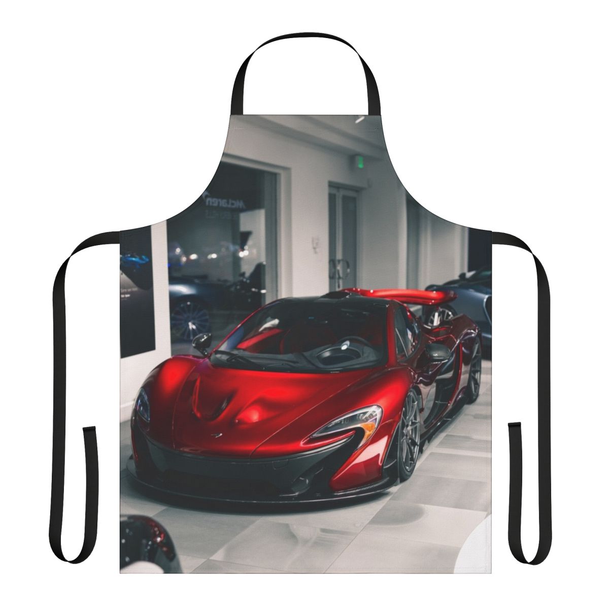 Red apron with Mclaren P1 supercar-inspired design