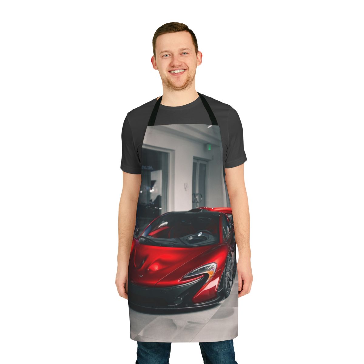 Red apron with Mclaren P1 supercar-inspired design