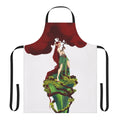 Red tree-patterned apron for kitchen use