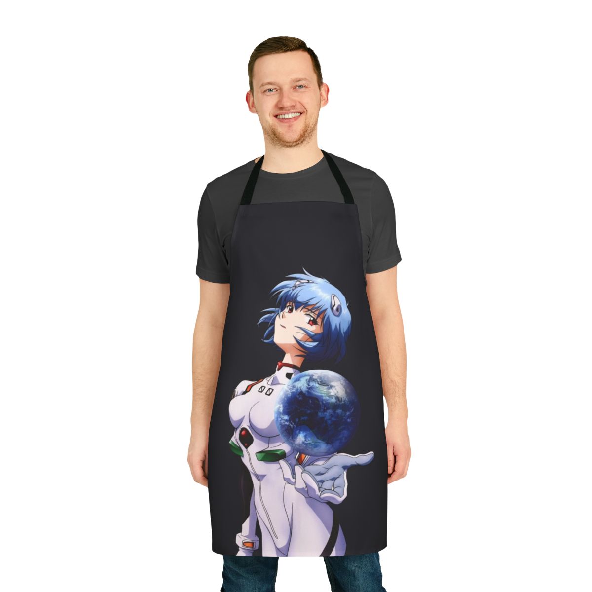 Rei Ayanami inspired apron with Neon Genesis Evangelion design