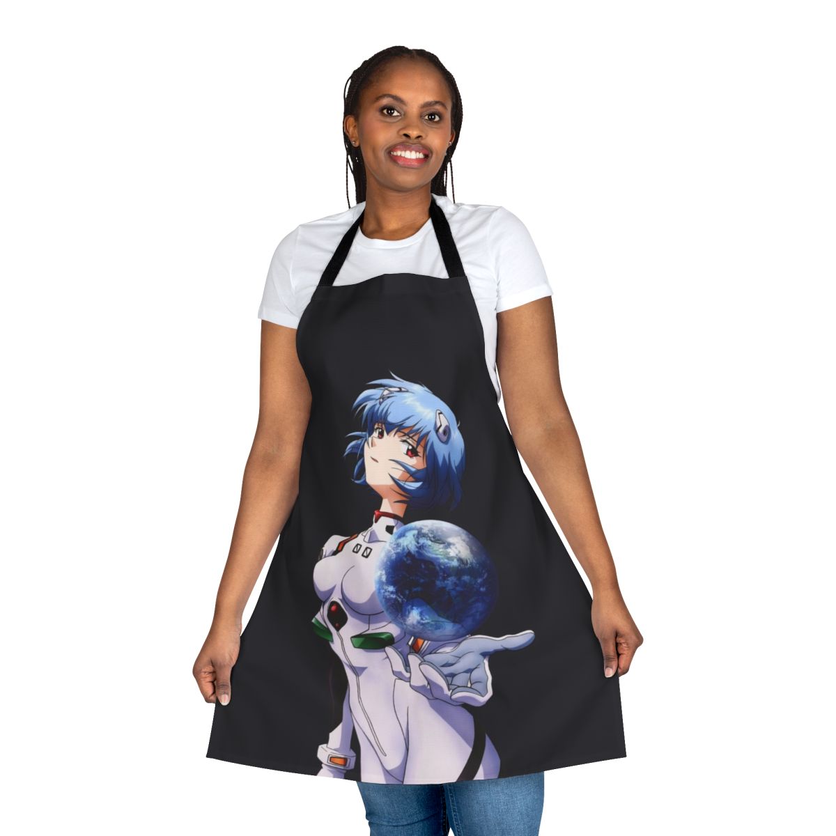 Rei Ayanami inspired apron with Neon Genesis Evangelion design