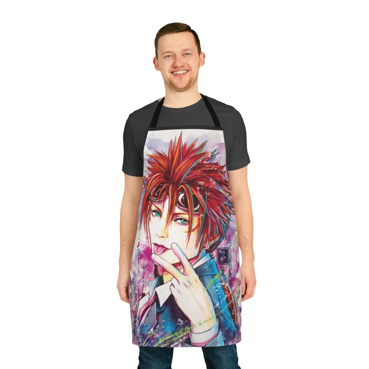 Reno-themed apron featuring the iconic character from the Final Fantasy universe
