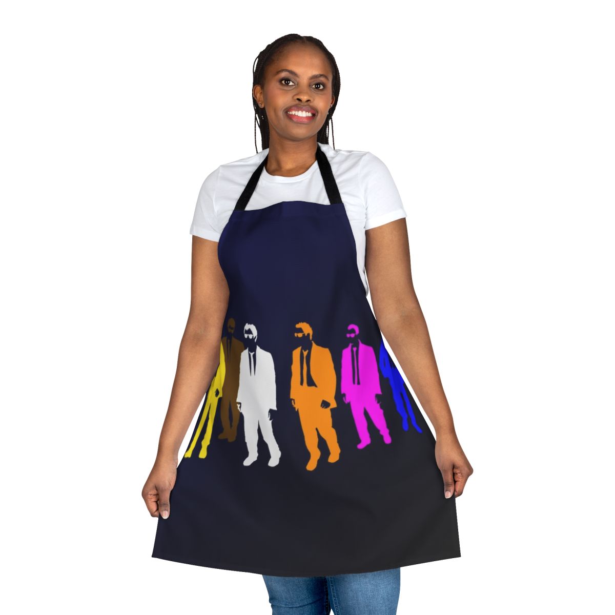 Colorful apron inspired by the iconic film Reservoir Dogs