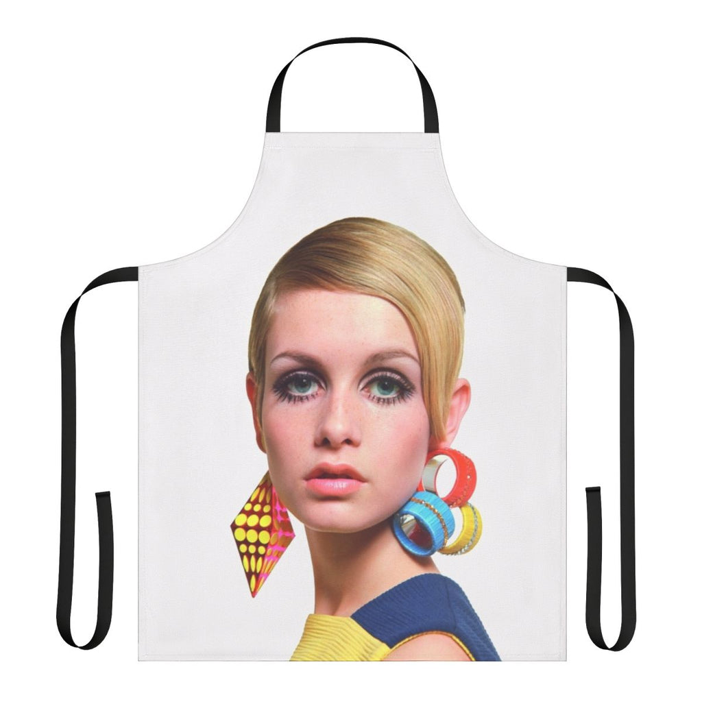 Retro 1960s fashion-inspired apron with a mod style