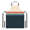 Vintage-inspired striped apron with a modern touch, perfect for the kitchen or dining room.