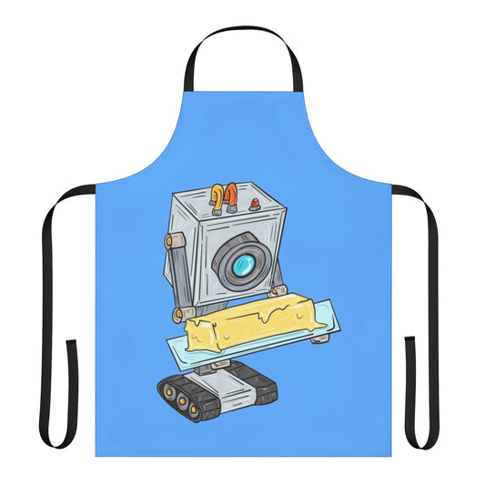 Butter Robot-Inspired Apron with Humorous Design
