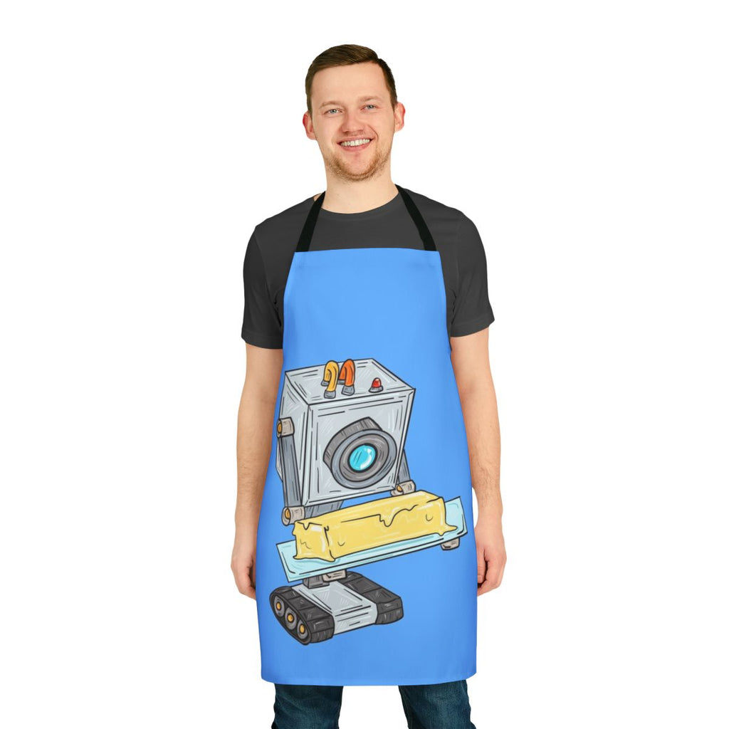 Butter Robot-Inspired Apron with Humorous Design