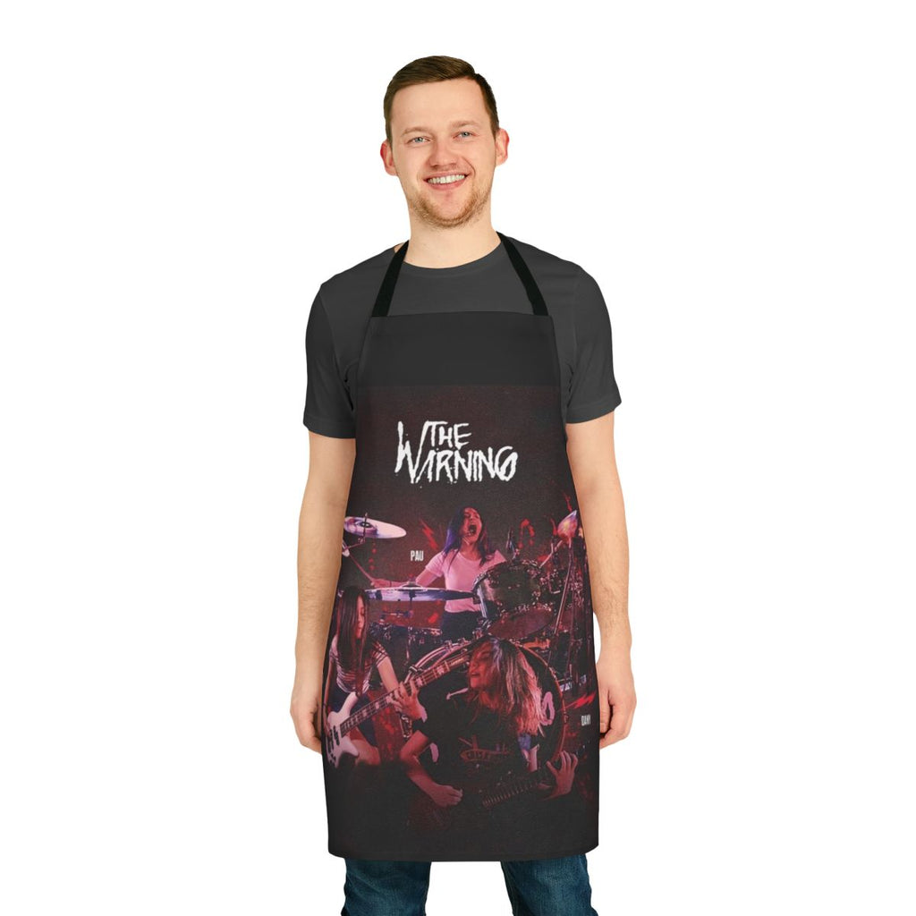 Apron featuring a stylish design inspired by the rock band The Warning