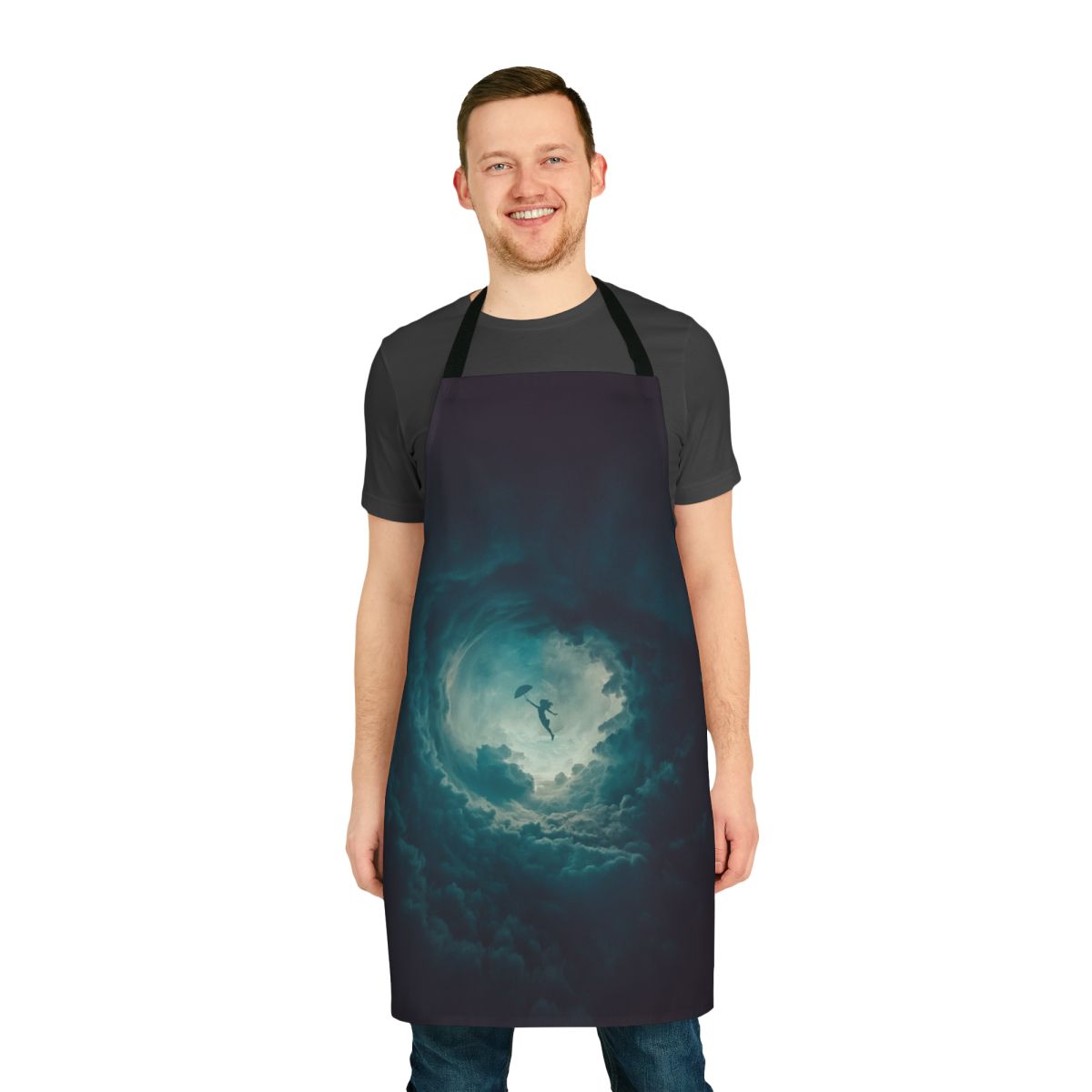 A vibrant and unique round things apron, perfect for the strong, independent woman.