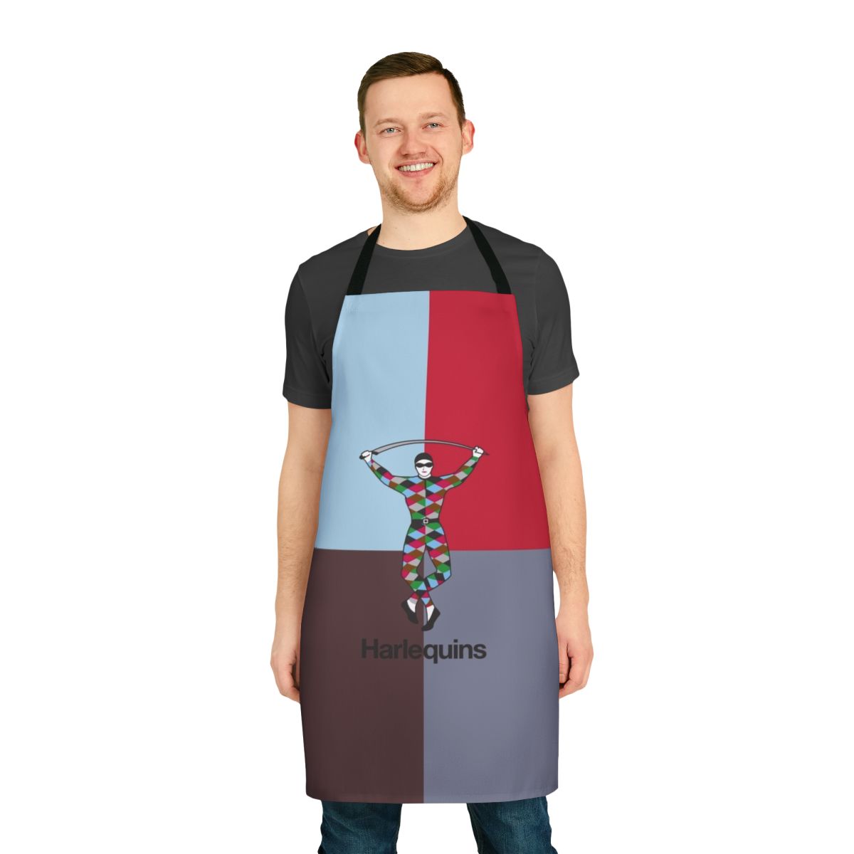 Harlequins Rugby-Themed Apron with Vibrant Design